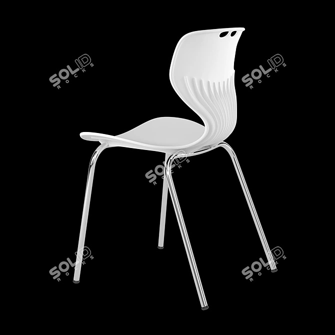 ErgoVibe Office Chair 3D model image 2