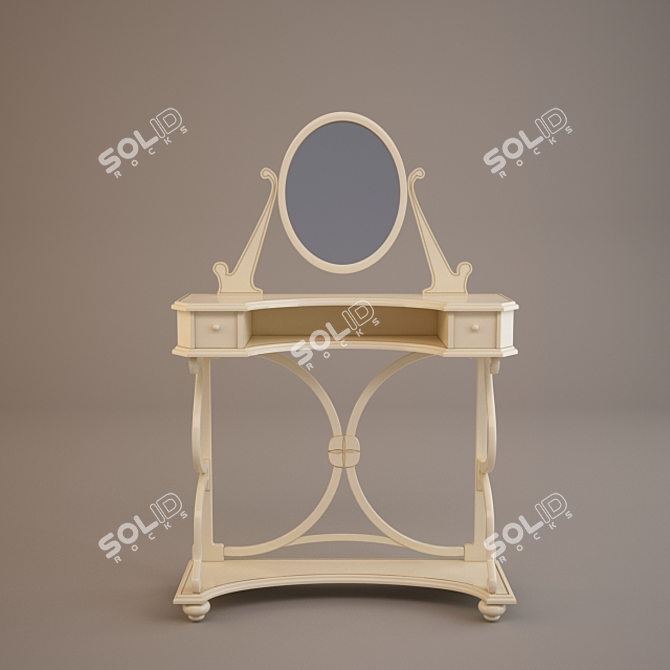Elegant Volpi Norma Dressing Table 3D model image 1