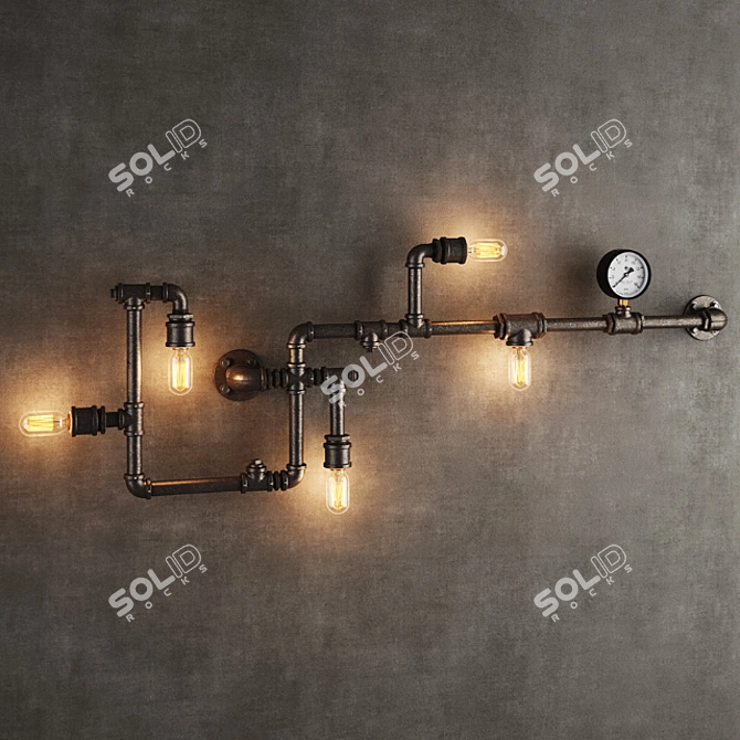 Sleek Tube Sconce - GRAMERCY HOME 3D model image 1