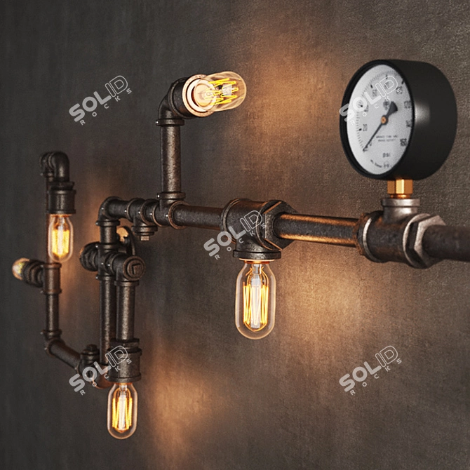 Sleek Tube Sconce - GRAMERCY HOME 3D model image 2