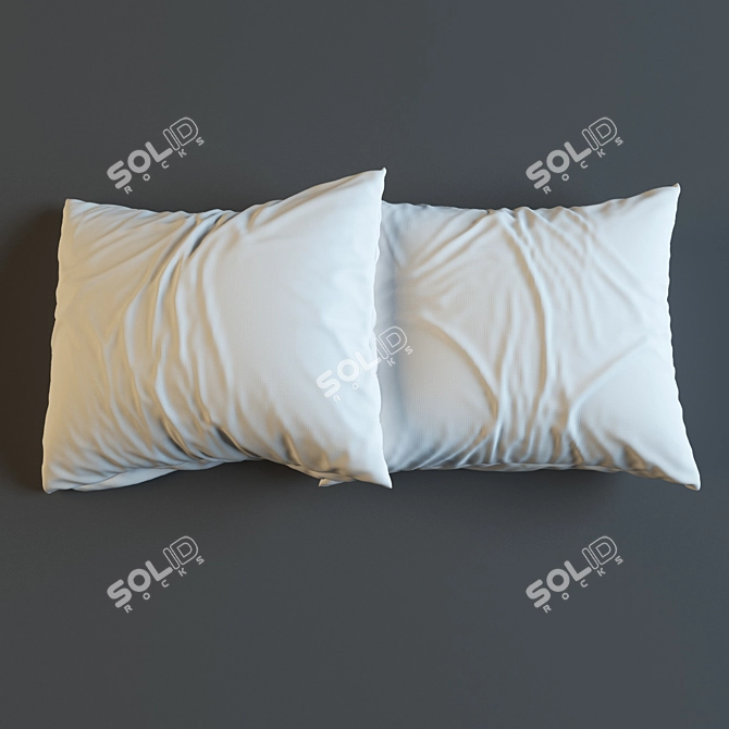 Cozy Cloud Pillows 3D model image 1