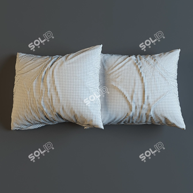 Cozy Cloud Pillows 3D model image 2