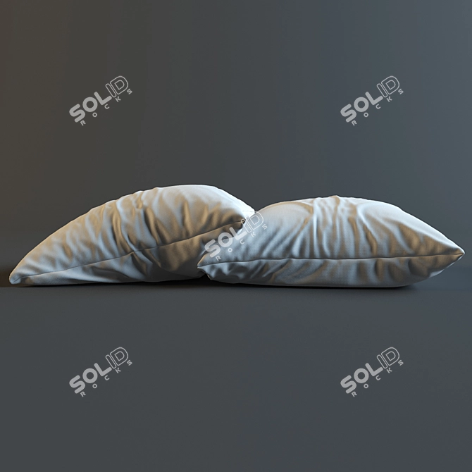 Cozy Cloud Pillows 3D model image 3