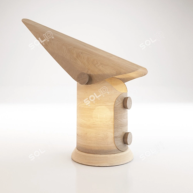 Sleek Waf Table Lamp 3D model image 1