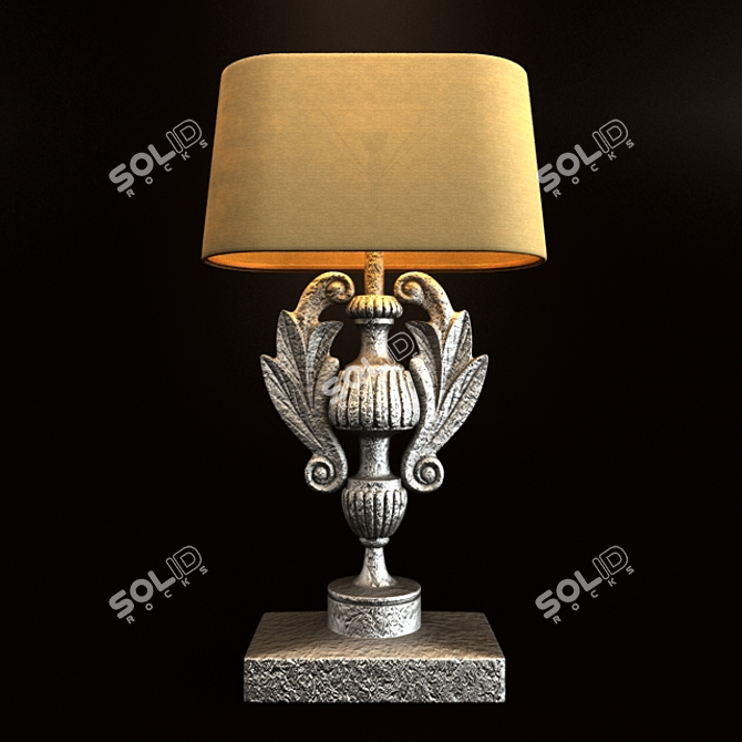 Elegant Golden Table Lamp 3D model image 1