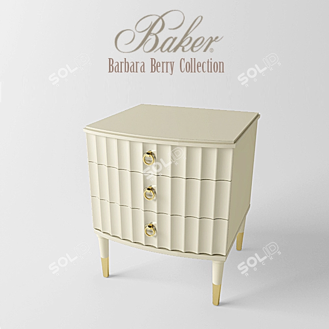 Eleganza Nightstand by Barbara Barry 3D model image 1