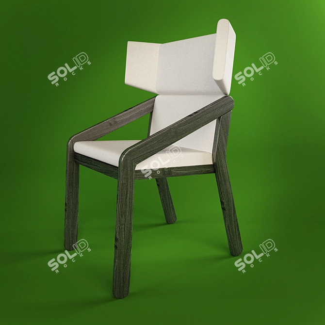 Elevate Light Armchair: Sleek & Stylish 3D model image 2