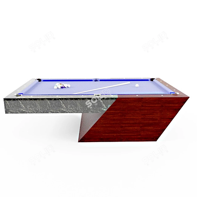 Sleek Sapele Billiards: The Catalina 3D model image 2