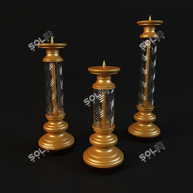 Illuminate in Gold: AlterCasa's Hielo Series 3D model image 1