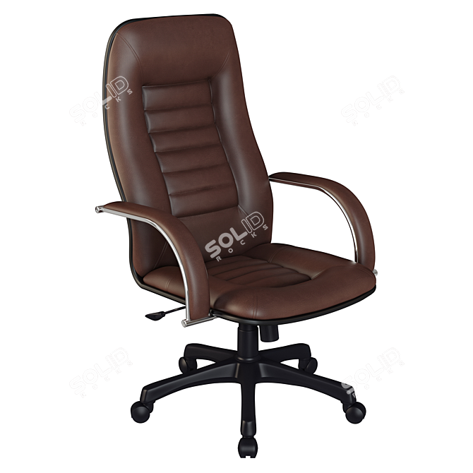 Luxury Leather Office Chair 3D model image 2