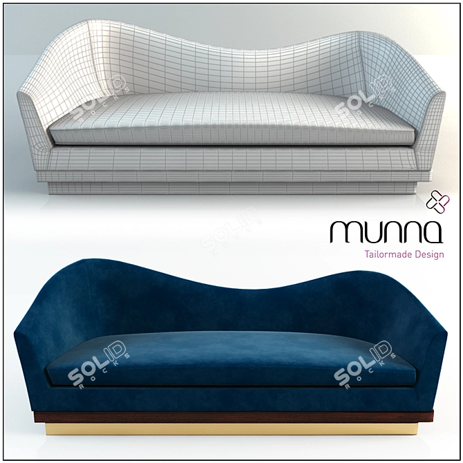 Elegant Hughes Sofa: Timeless Comfort 3D model image 1