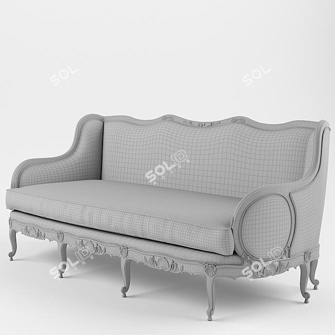 Regal Charm: ARTEARREDO Diner du Roi CHLOE Sofa 3D model image 3