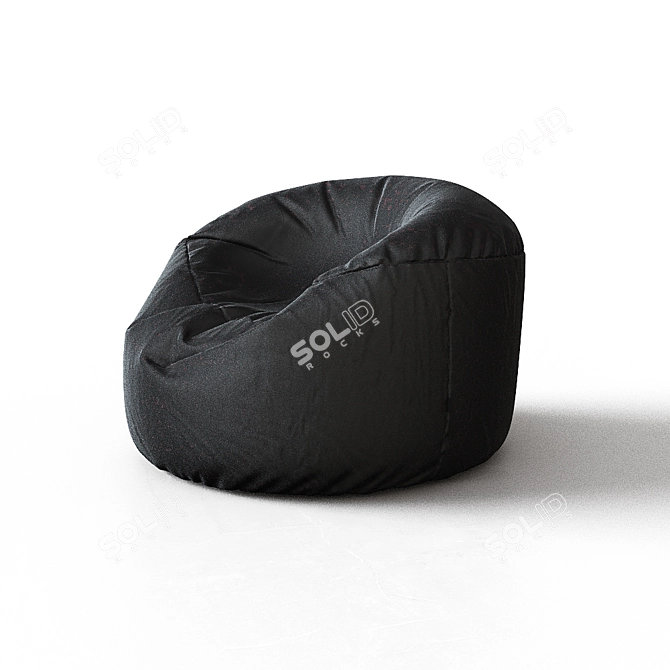 Compact Upholstered Puf: 710W x 670D x 500H 3D model image 1