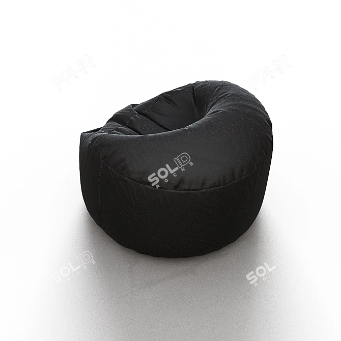 Compact Upholstered Puf: 710W x 670D x 500H 3D model image 2