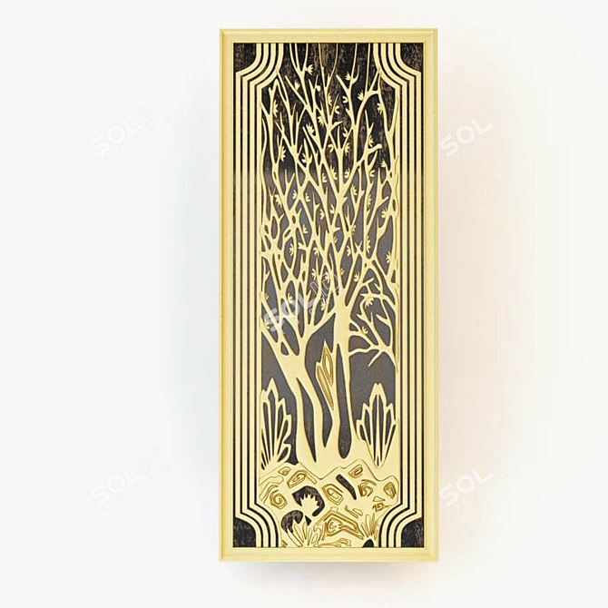 Elegant Decorative Panel 3D model image 1