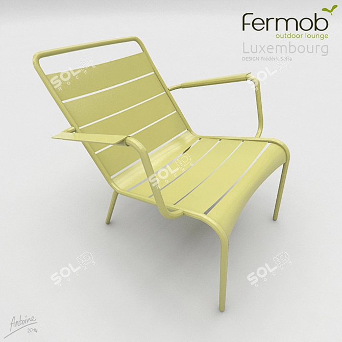 Fermob Luxembourg Low Chair 3D model image 1