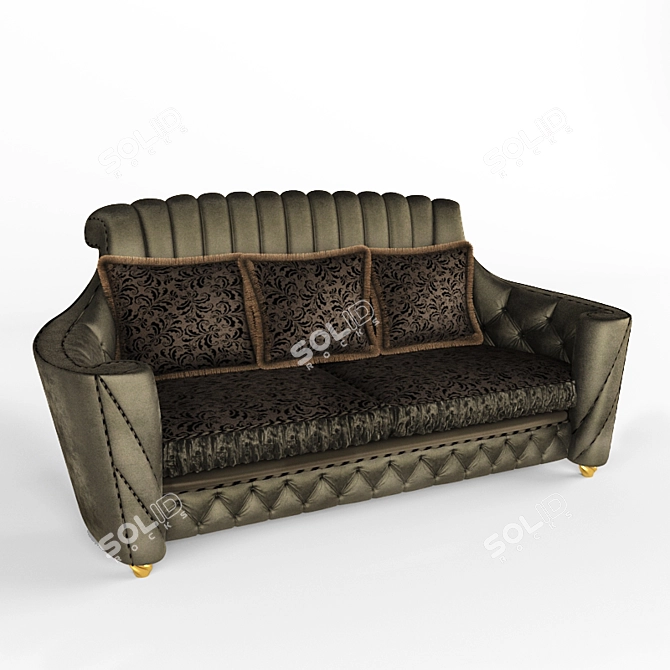 Nuvola 3-Seater Sofa: Ultimate Comfort and Style 3D model image 1