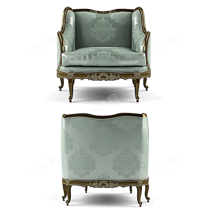 Regal Dining: CHLOE Armchair 3D model image 2
