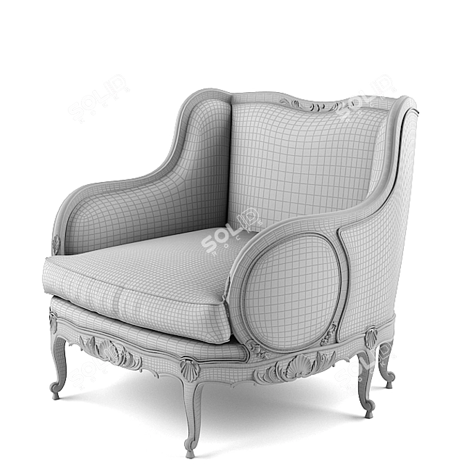 Regal Dining: CHLOE Armchair 3D model image 3