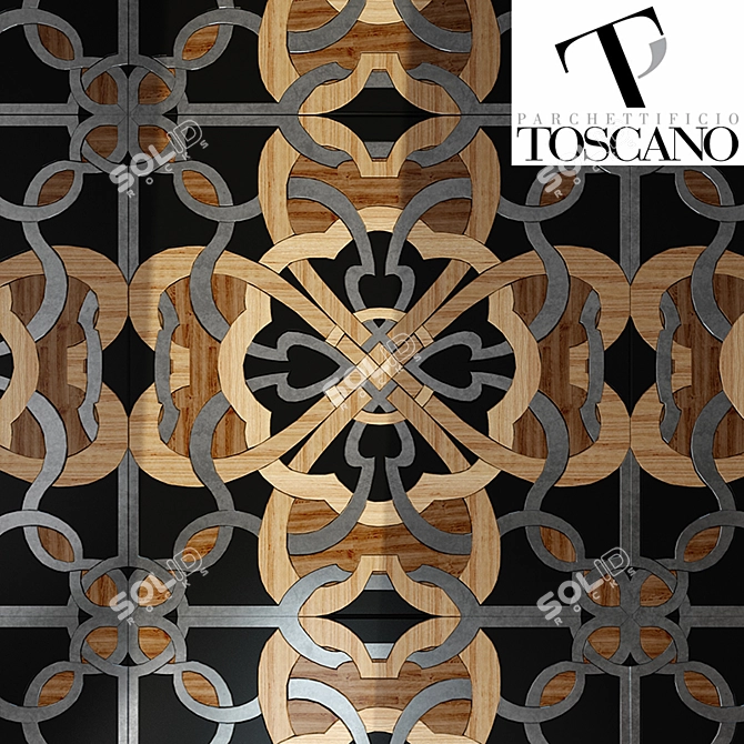 Title: Toscano Artisanal Modular Parquet 3D model image 2