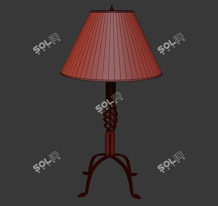 Metal Table Lamp 3D model image 2