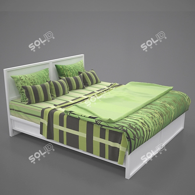 Luxury Bed Linen: Soft & Stylish 3D model image 1