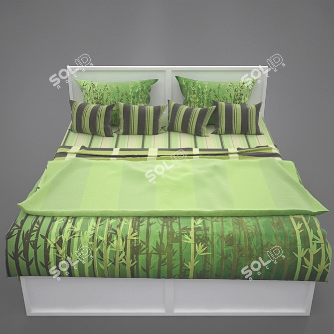 Luxury Bed Linen: Soft & Stylish 3D model image 2