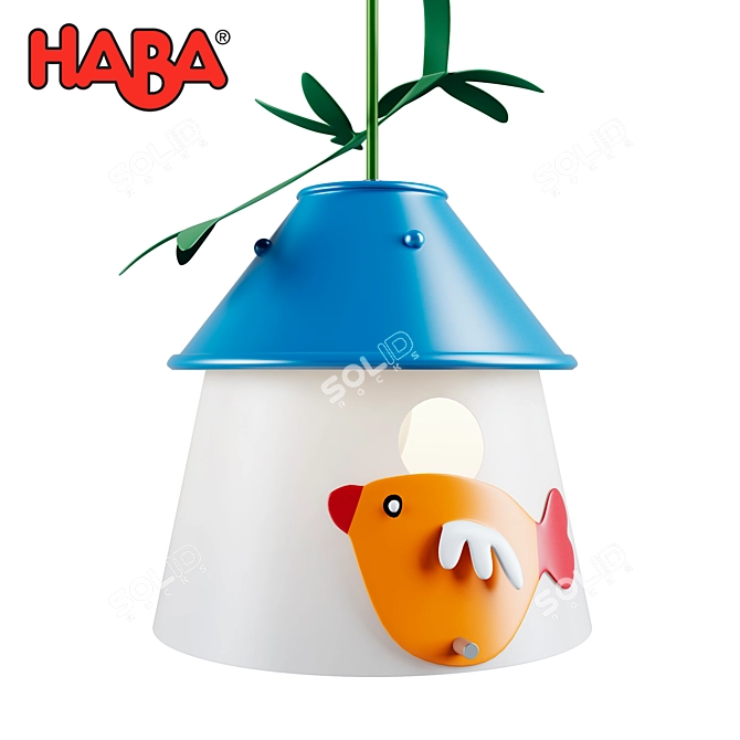 Elegant HABA Art Lamp 3D model image 2