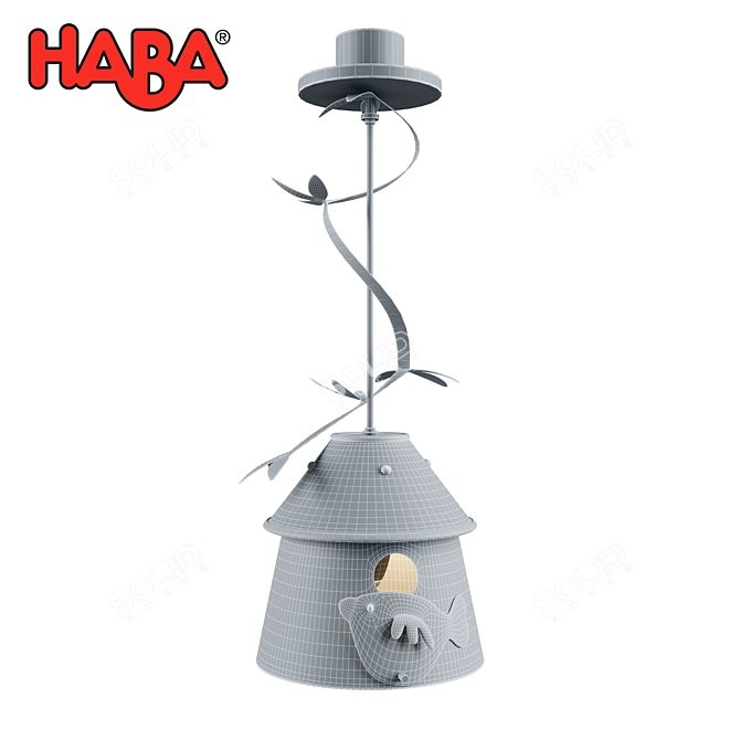 Elegant HABA Art Lamp 3D model image 3