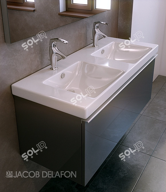 Jacobs Delafon Odeon Up: Vanity Set 3D model image 1