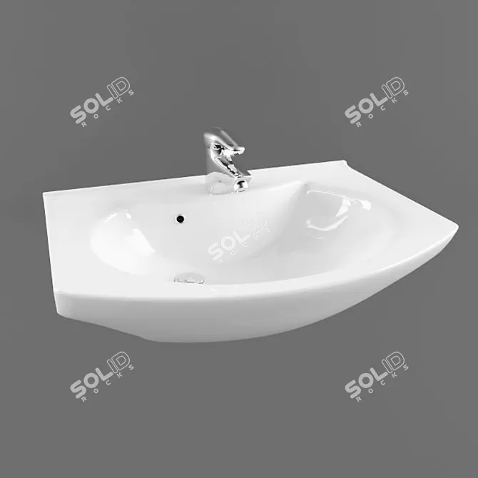 Lotos 531 Washbasin: Elegant and Functional 3D model image 1