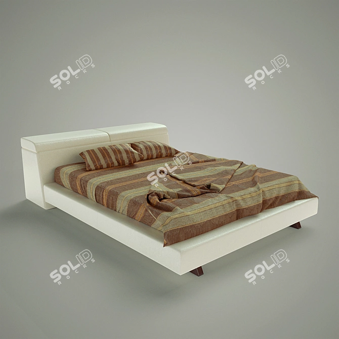 Contemporary Logan Bed 7410 3D model image 1