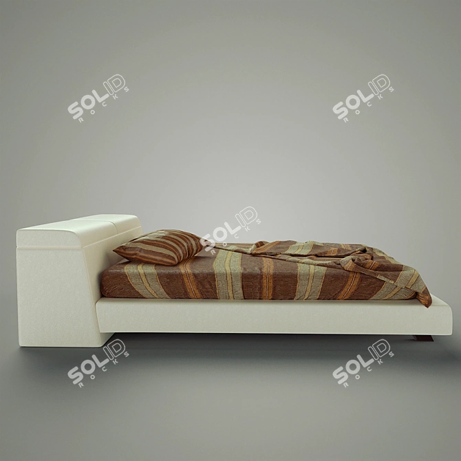 Contemporary Logan Bed 7410 3D model image 2