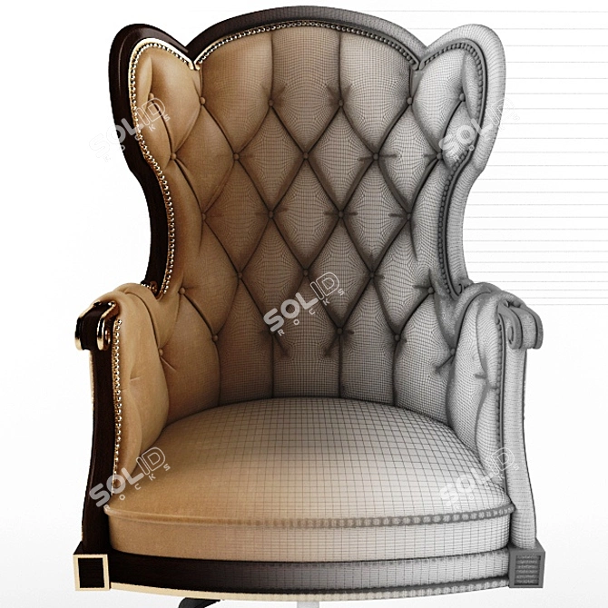 Classic Executive Chair: Sleek Design & Optimal Comfort 3D model image 2