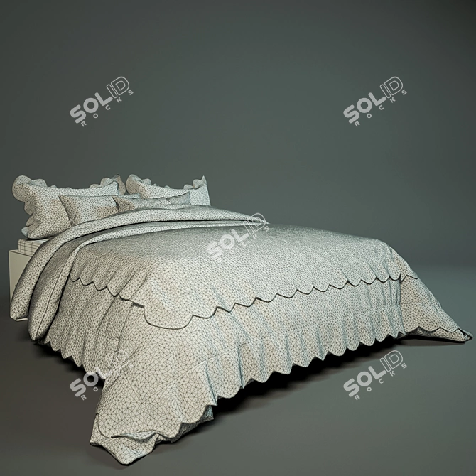 Lace Bedding Set 3D model image 2