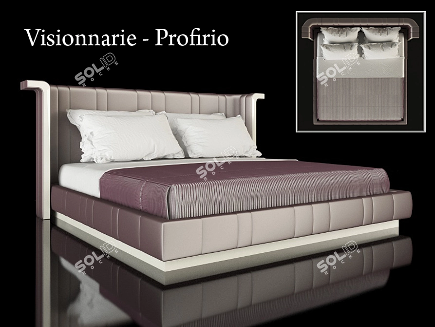 Visionnaire Bed: Stunning Luxury 3D model image 1