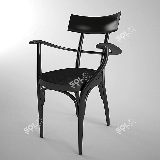 Hermann Czech Chair: Stylish Design, Comfortable Seat 3D model image 1