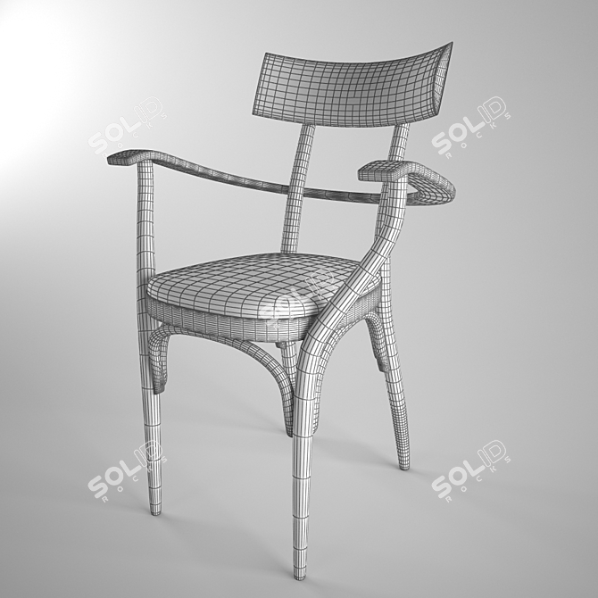 Hermann Czech Chair: Stylish Design, Comfortable Seat 3D model image 3