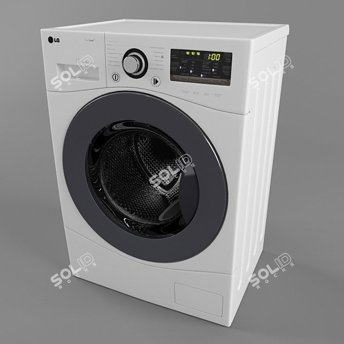 Title: LG F14B3PDS: Handcrafted Polygonal Washer 3D model image 1