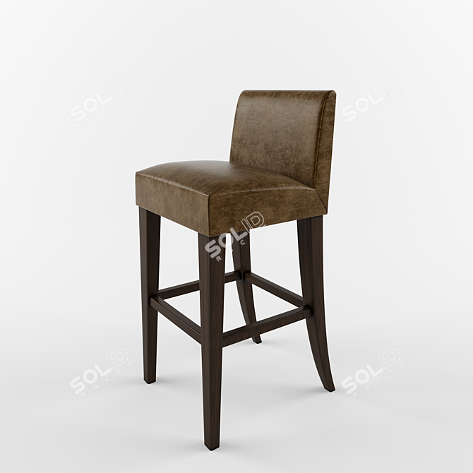 Royal Elegance Stool 3D model image 1