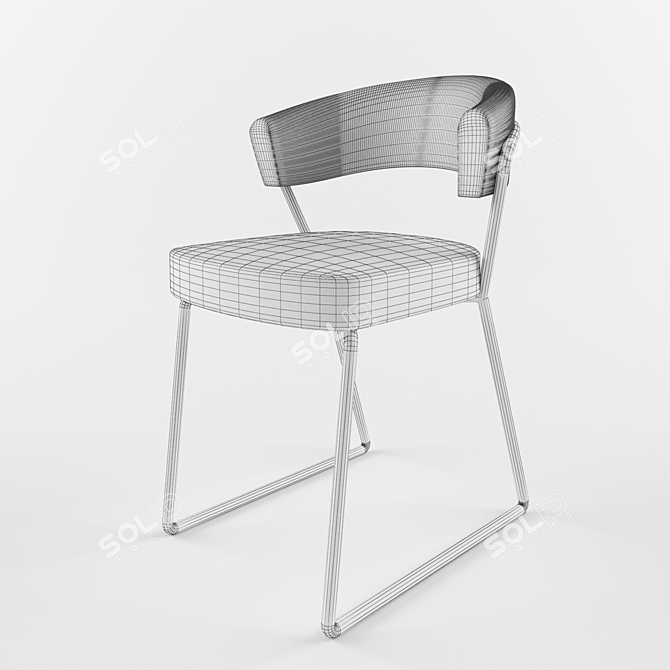 Modern Minimalist New York Chair 3D model image 2