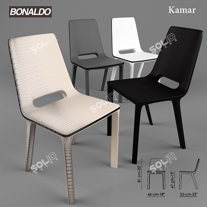 Streamlined Comfort: Bonaldo Kamar 3D model image 1