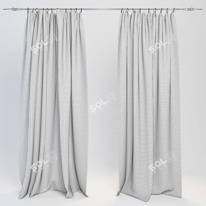 Elegant Window Blind 3D model image 2