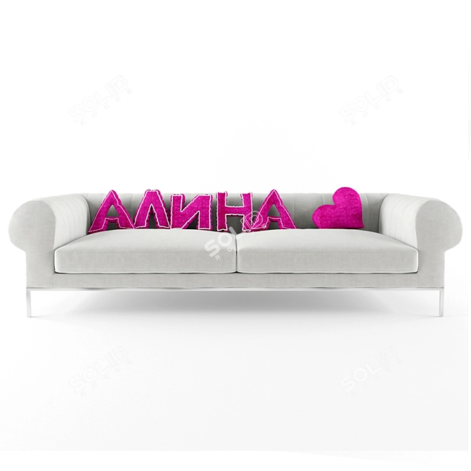 Personalized Letter Pillows 3D model image 2