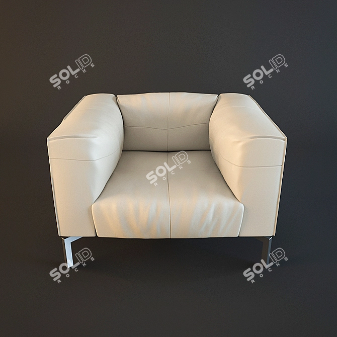 Bosforo Armchair: Luxurious Comfort 3D model image 1