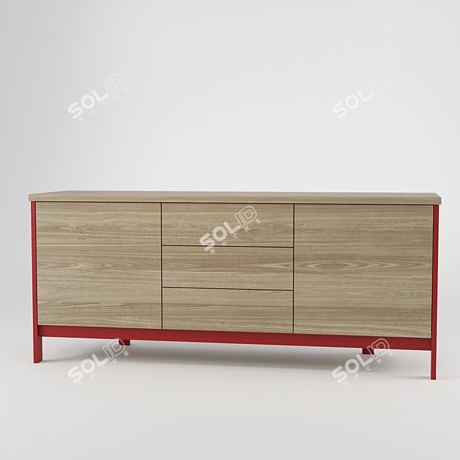 Contemporary Calligaris Factory Console 3D model image 1