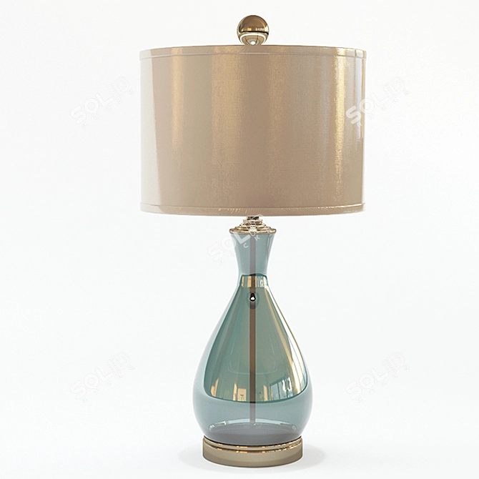 Elegant Blown Meena Table Lamp 3D model image 1