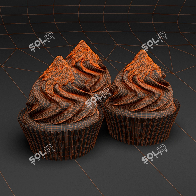 Indulgent Delight: Decadent Russian Pastry 3D model image 2