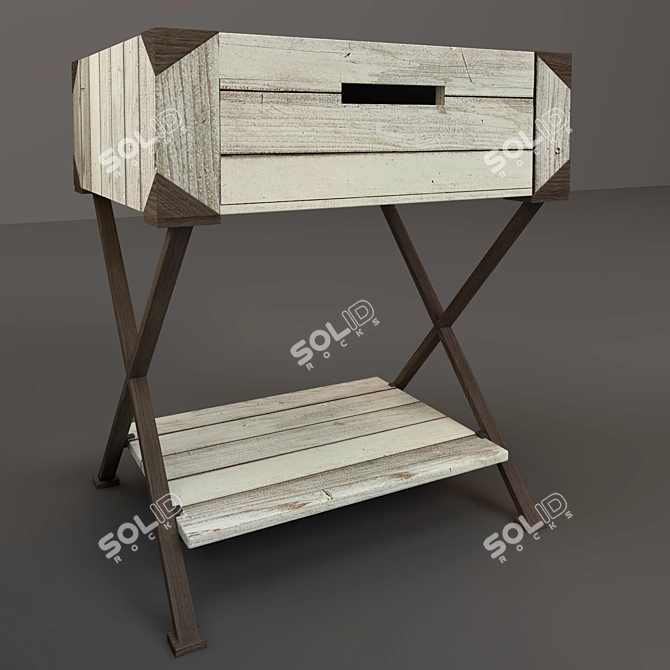 Elegant Bed, Dresser, Nightstand Set 3D model image 2
