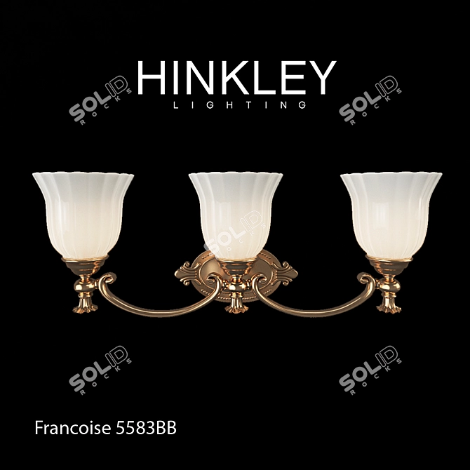 Elegant Hinkley Francoise Wall Sconce 3D model image 1